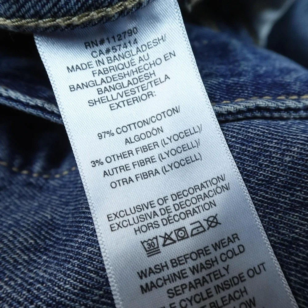 NEW True Religion Jacket Mens L Blue Denim Jean Coat Type 3 Trucker Horseshoe